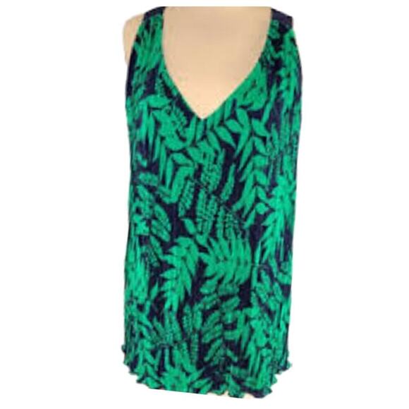 Banana Republic Halter Blouse Tropical Floral Pleated Women's Size XS Vacation - Picture 3 of 6